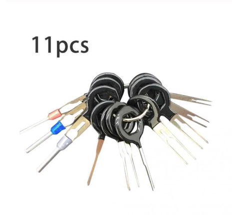 11Pcs Automotive Plug Terminal Remove Tool Set Key Pin Car Electrical Wire Crimp Connector Extractor Kit Accessories