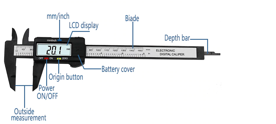 Electronic Digital Caliper – LCD, 0-150mm - Image 4