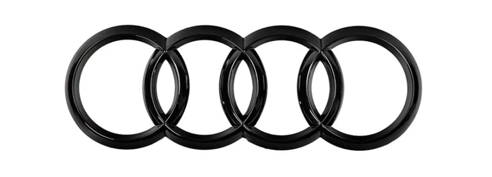 Audi 4-Ring Rear Boot Badge 175mm – Gloss Chrome - Image 2
