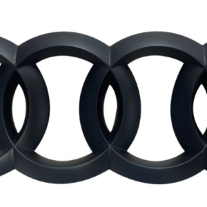 Audi 4-Ring Rear Boot Badge 175mm – Matt Black
