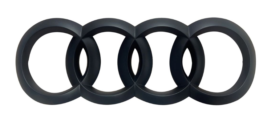 Audi 4-Ring Rear Boot Badge 175mm – Matt Black