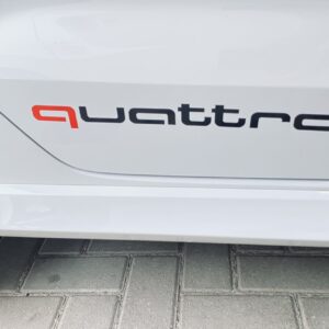 Audi Quattro Sticker Kit – White, 2-Piece