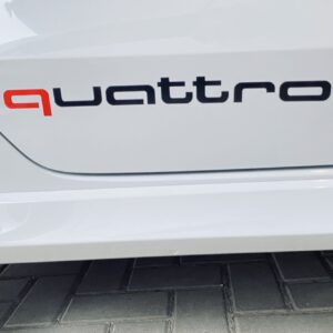 Audi Quattro Sticker Kit – Red, 2-Piece