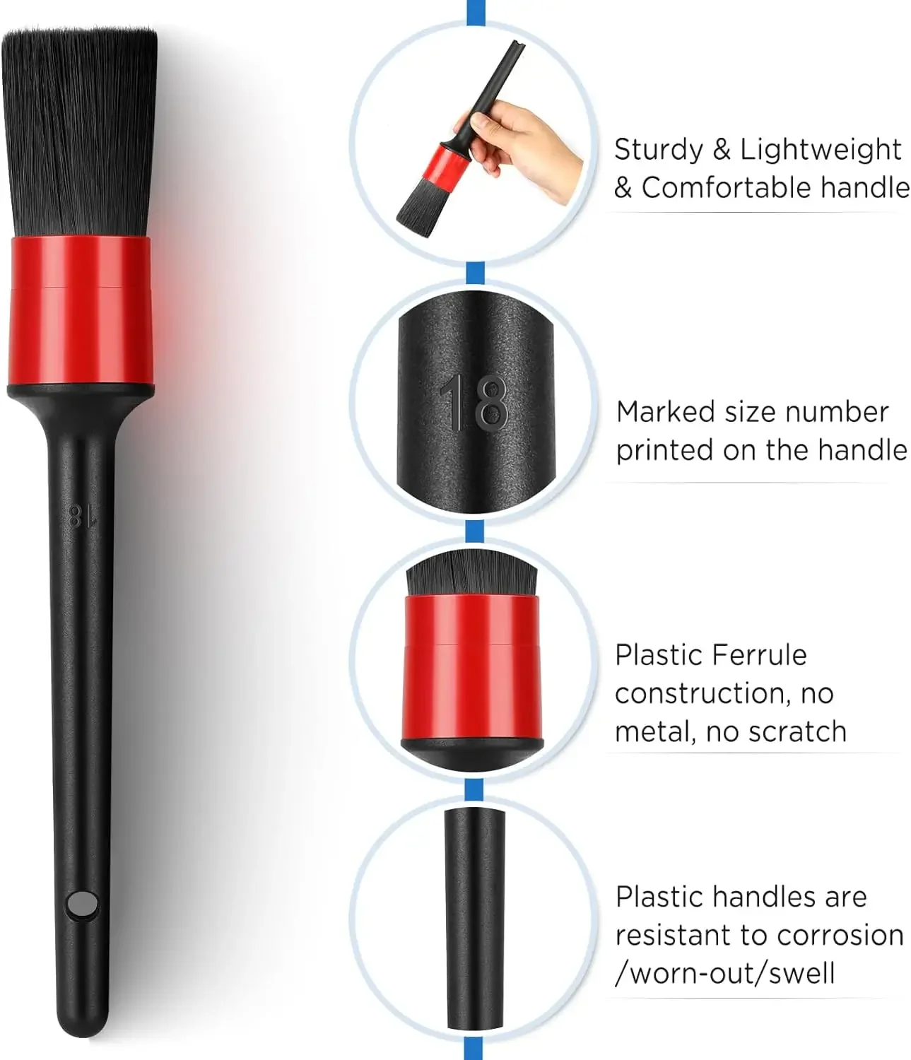 Audi & VW Detailing Brush Set – 6-Piece Interior & Exterior Kit - Image 4