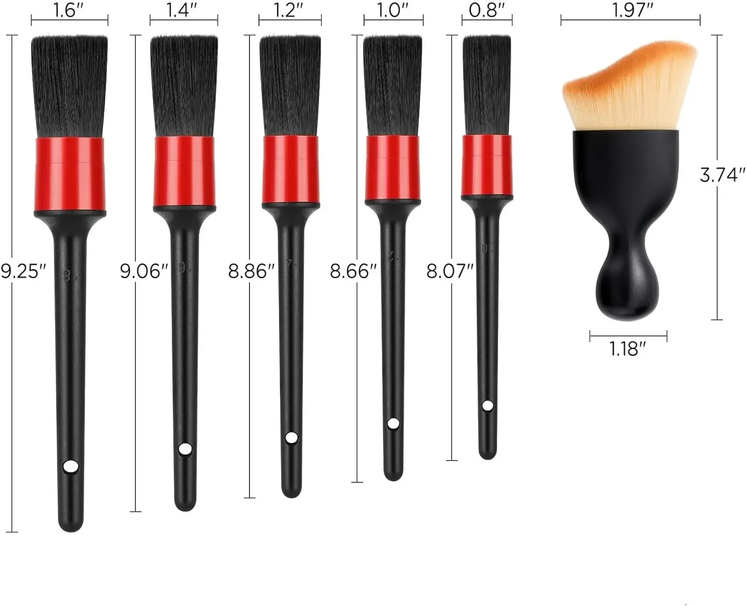 Audi & VW Detailing Brush Set – 6-Piece Interior & Exterior Kit - Image 5