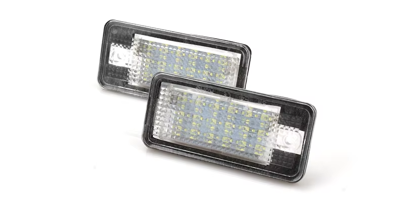 Audi A3 / A4 (8P / B6 / B7) LED Rear Number Plate Light – CANBUS, 2-Piece - Image 2