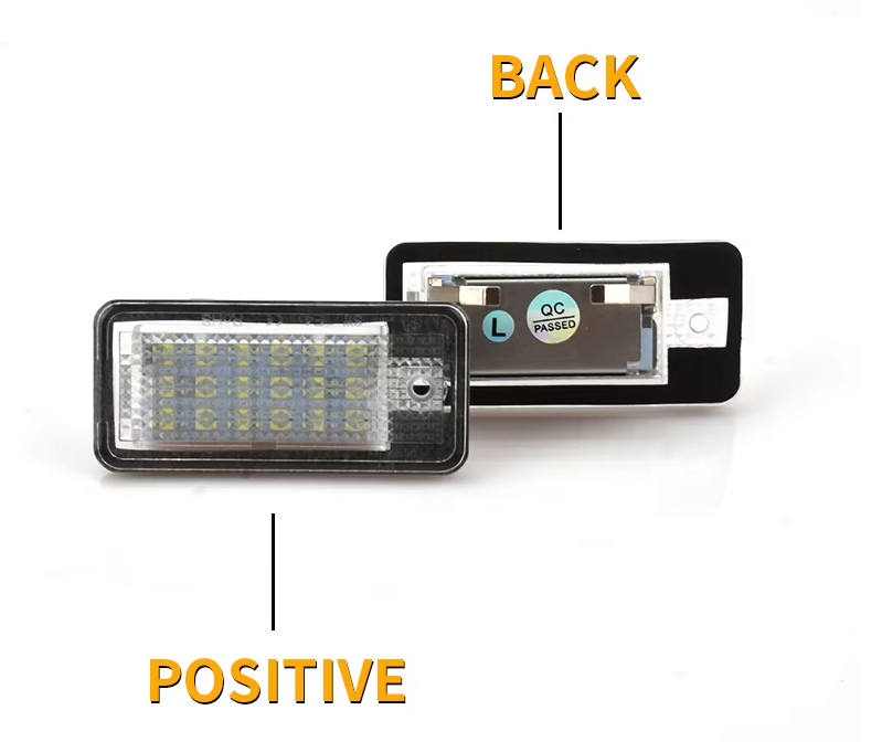 Audi A3 / A4 (8P / B6 / B7) LED Rear Number Plate Light – CANBUS, 2-Piece