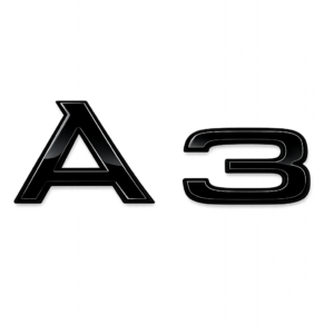 Audi A3 Rear Boot Badge – Gloss Black