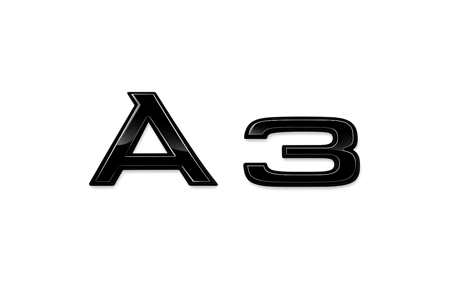 Audi A3 Rear Boot Badge – Gloss Black