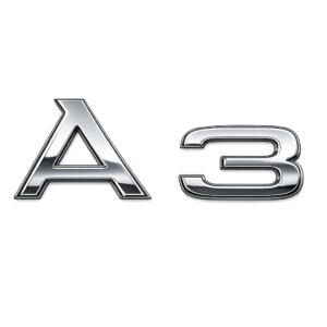 Audi A3 Rear Boot Badge – Gloss Chrome